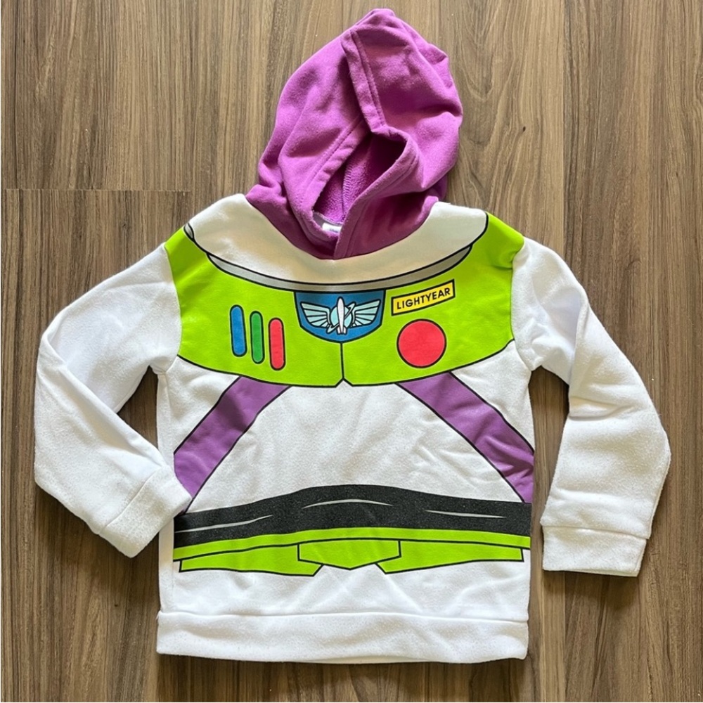 Disney Pixar Toy Story Buzz Lightyear Kids Hooded Sweatshirt size 5/6